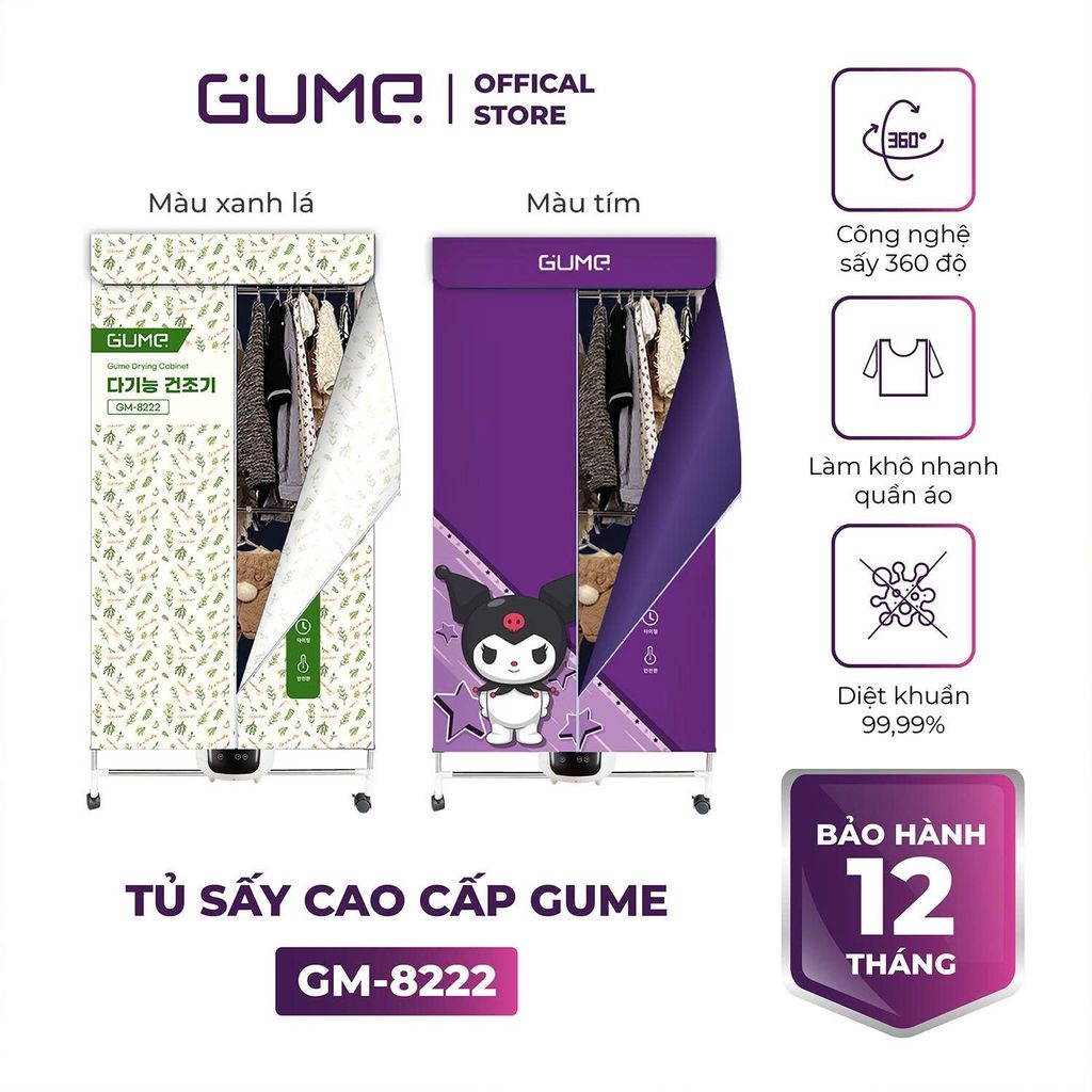 TỦ SẤY CAO CẤP GUME GM-8222 THƯƠNG HIỆU HÀN QUỐC - BẢO HÀNH 12 THÁNG