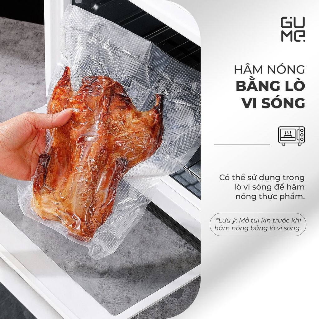 Túi Hút Chân Không Thực Phẩm 1 Mặt Nhám Gume