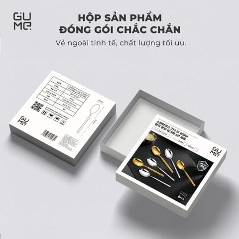  BỘ 6 THÌA INOX 316 CÁN DÀI HOA VĂN HÀN QUỐC 