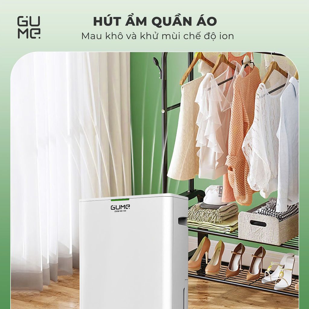 MÁY HÚT ẨM KÈM LỌC KHÔNG KHÍ GUME GM-D2