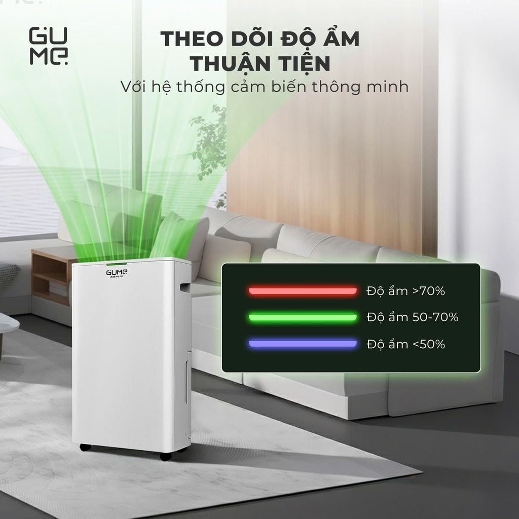 MÁY HÚT ẨM KÈM LỌC KHÔNG KHÍ GUME GM-D2