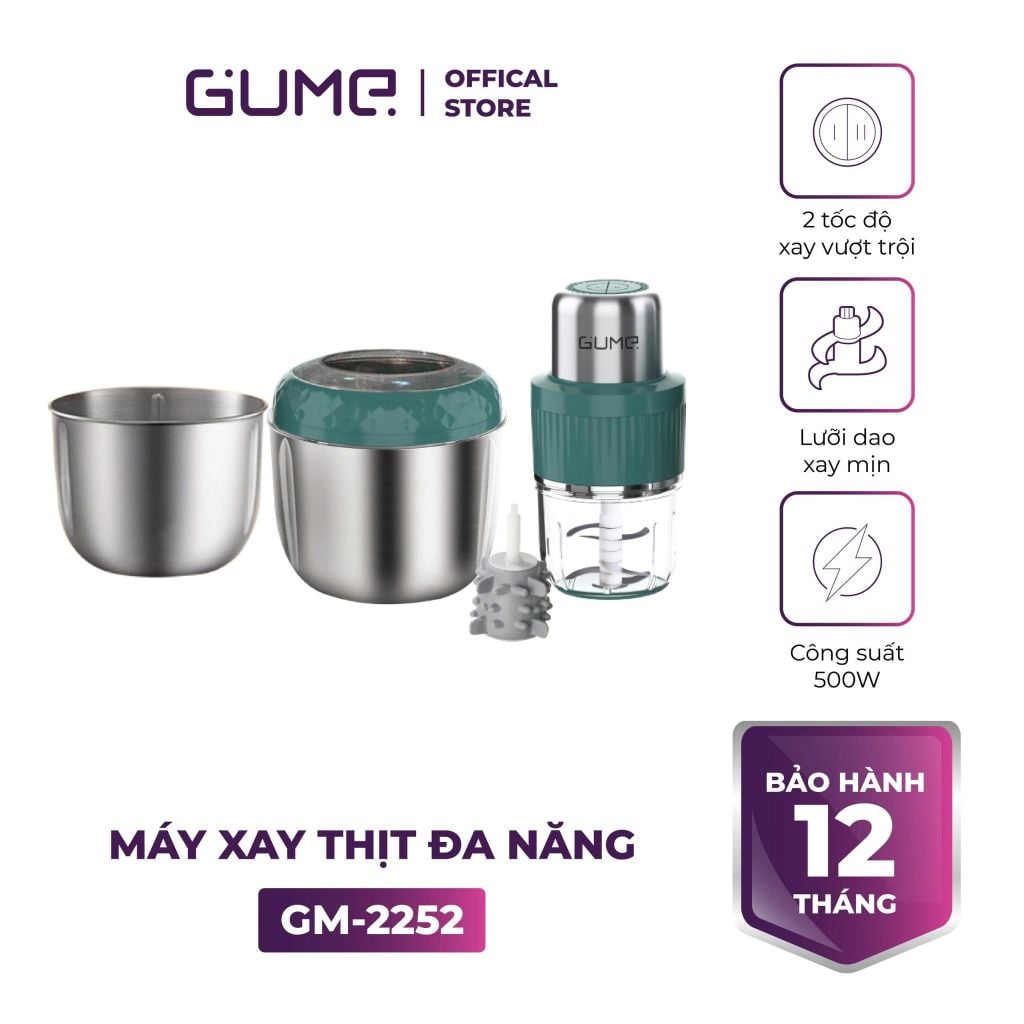Máy xay thịt đa năng Gume Korea -GM-2252 - Bảo hành 12 tháng