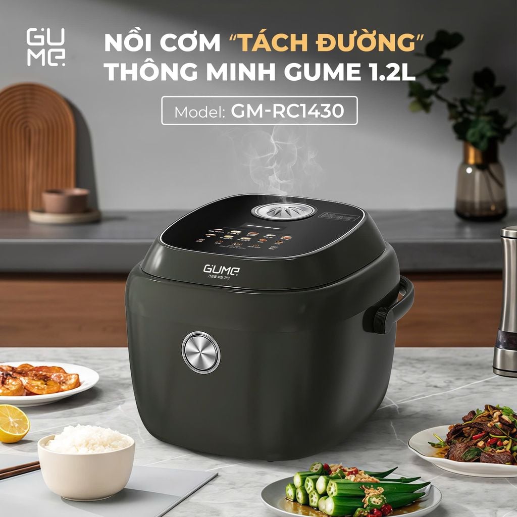 NỒI CƠM ĐIỆN TÁCH ĐƯỜNG GUME GM-RC1430 - Bảo hành 12 tháng chính hãng
