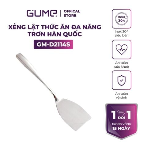  Xẻng lật thức ăn đa năng inox 304  trơn Hàn Quốc 