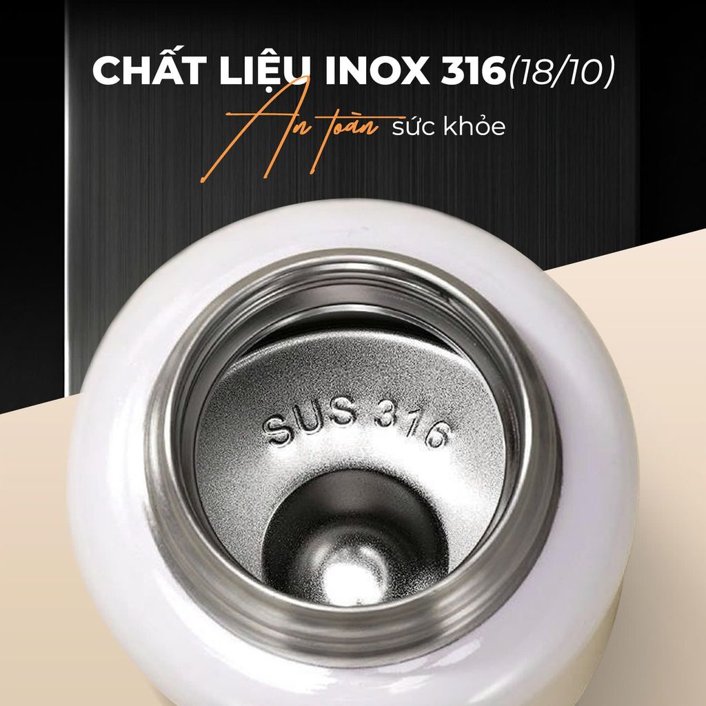 Bình ủ cháo giữ nhiệt inox 316 Gume GM-F188