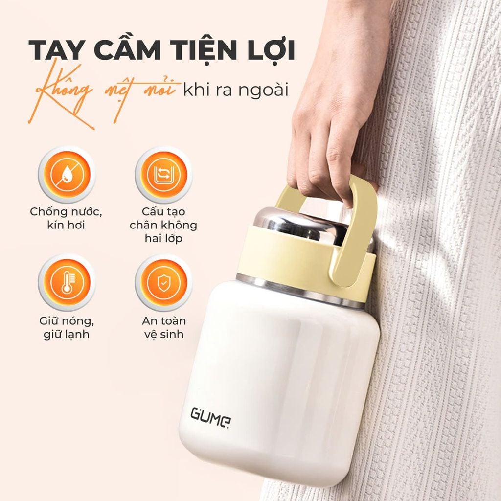 Bình ủ cháo giữ nhiệt inox 316 Gume GM-F188