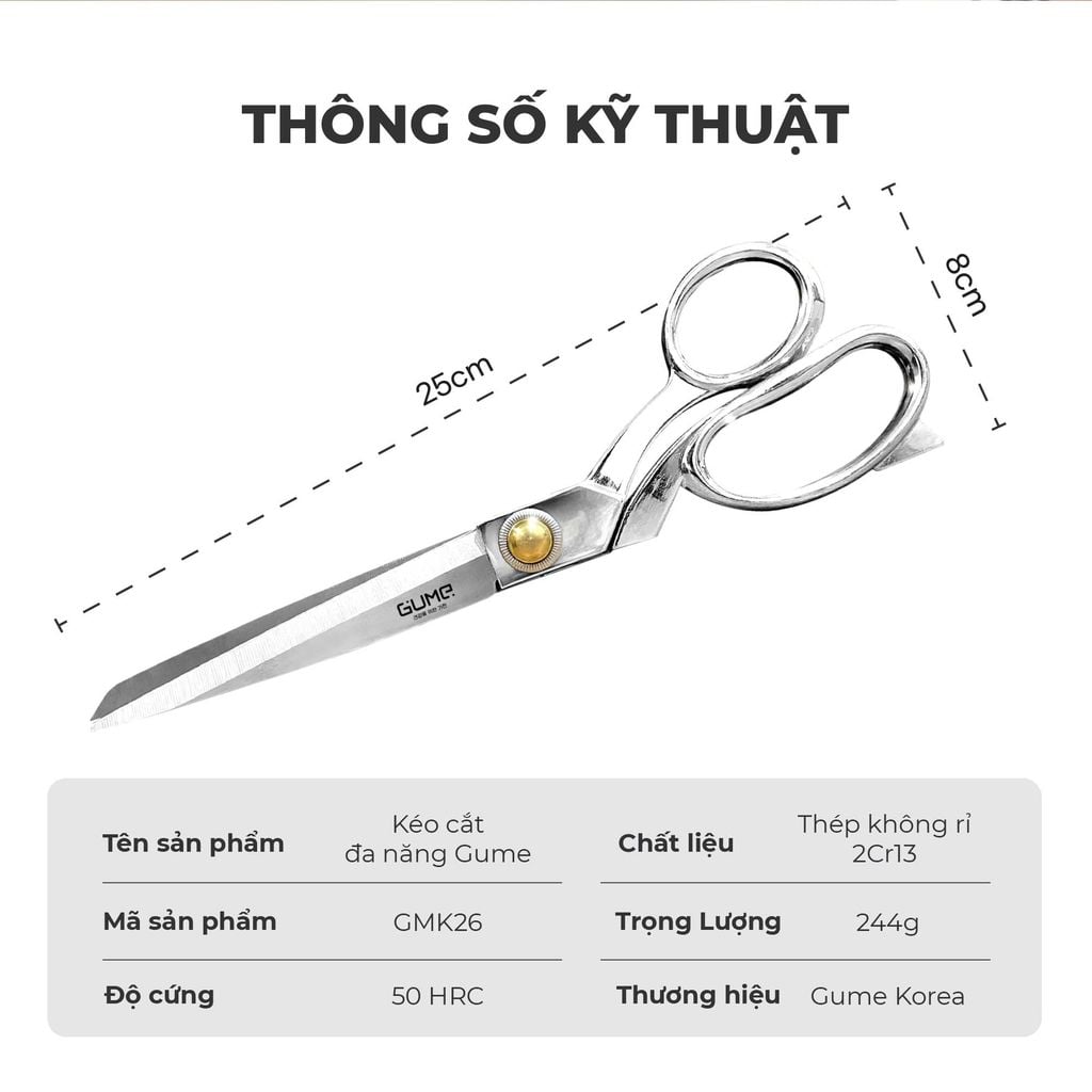 KÉO CẮT ĐA NĂNG GUME GMK26