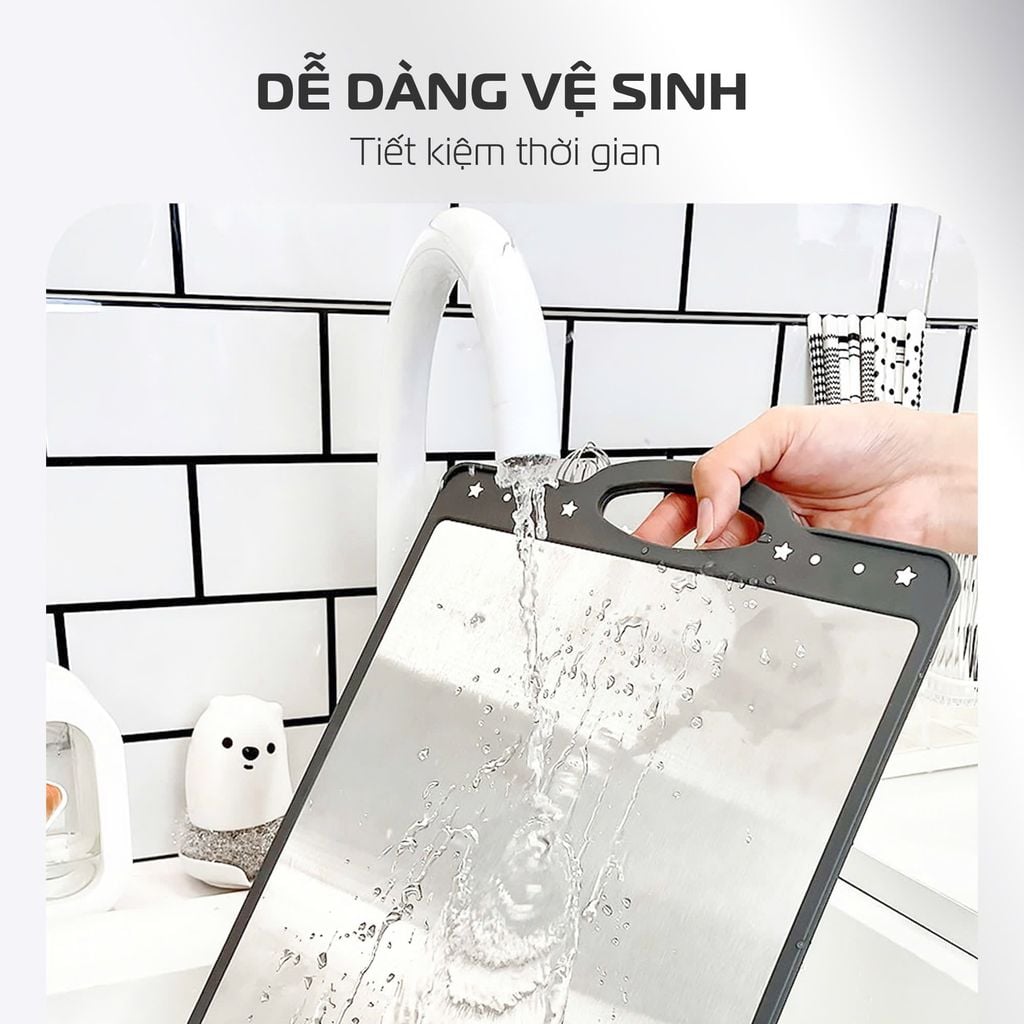 Thớt Kháng Khuẩn Cao Cấp 2 Mặt GUME KOREA- TGI-02 - Bảo hành 1 đổi 1 trong 15 ngày