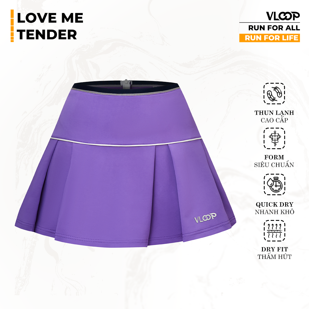  Váy Pickleball VLOOP màu tím - BST LOVE ME TENDER 