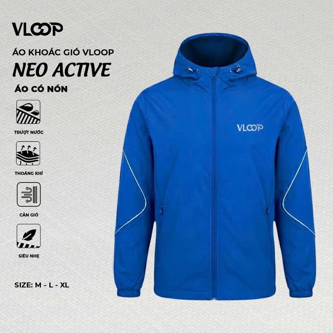  ÁO KHOÁC GIÓ THỂ THAO CAO CẤP NEO ACTIVE - CÓ NÓN 
