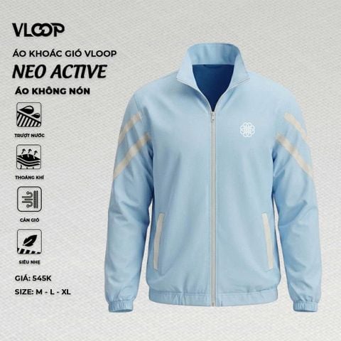 ÁO KHOÁC GIÓ THỂ THAO CAO CẤP NEO ACTIVE - KHÔNG NÓN