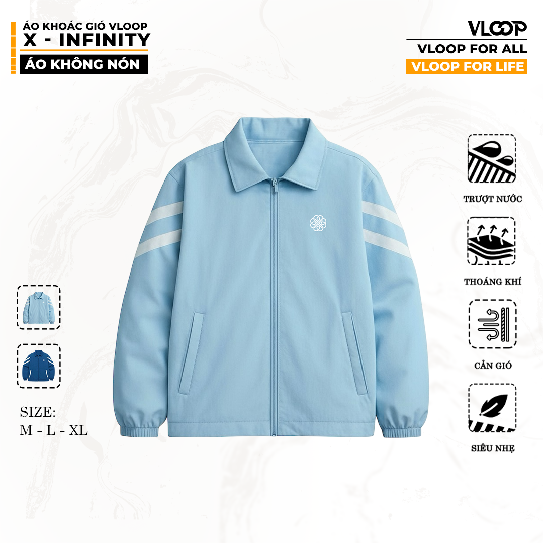  ÁO KHOÁC GIÓ THỂ THAO CAO CẤP - KHÔNG NÓN 