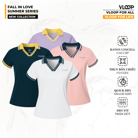 BỘ VÁY ÁO PICKLEBALL TAY LỠ - FALL IN LOVE