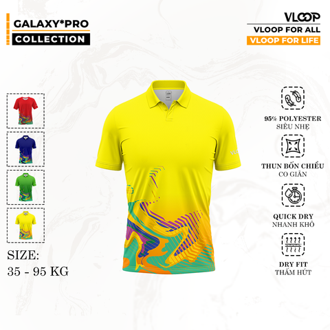 Áo Thể Thao Cổ Polo VLOOP Màu vàng - BST GALAXY*PRO 2024