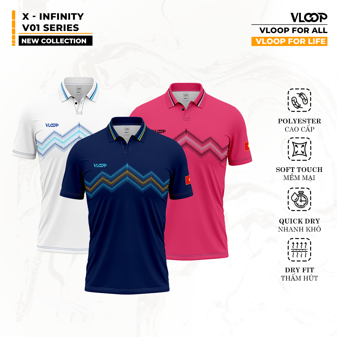  ÁO THỂ THAO CỔ POLO VLOOP - BỘ SƯU TẬP X INFINITY V01 - 2025 