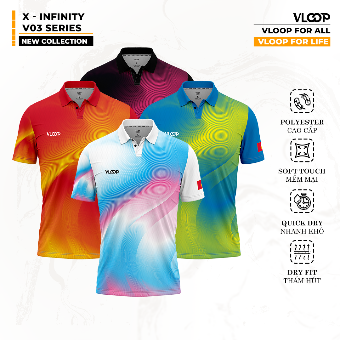  ÁO THỂ THAO CỔ POLO VLOOP - BỘ SƯU TẬP X INFINITY V03 