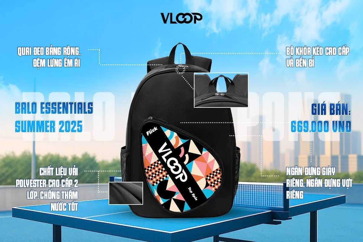  BALO BÓNG BÀN VLOOP - ESSENTIALS SUMMER 