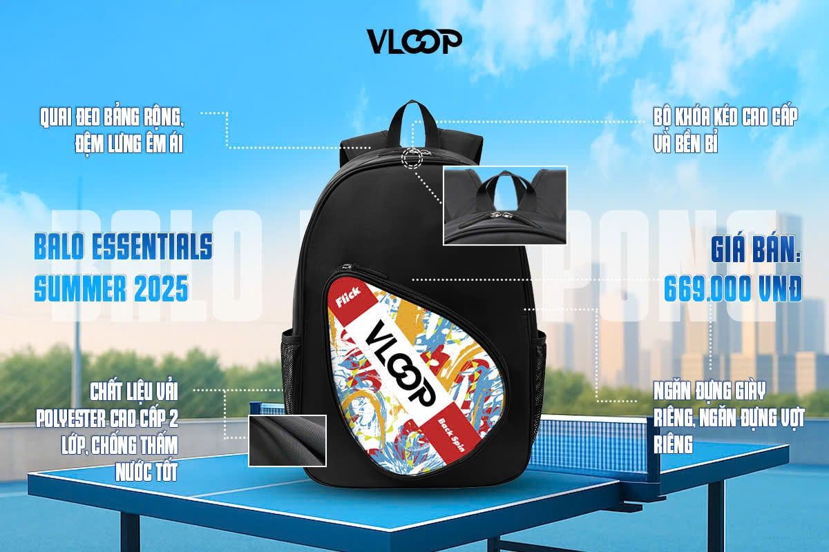  BALO BÓNG BÀN VLOOP - ESSENTIALS SUMMER 