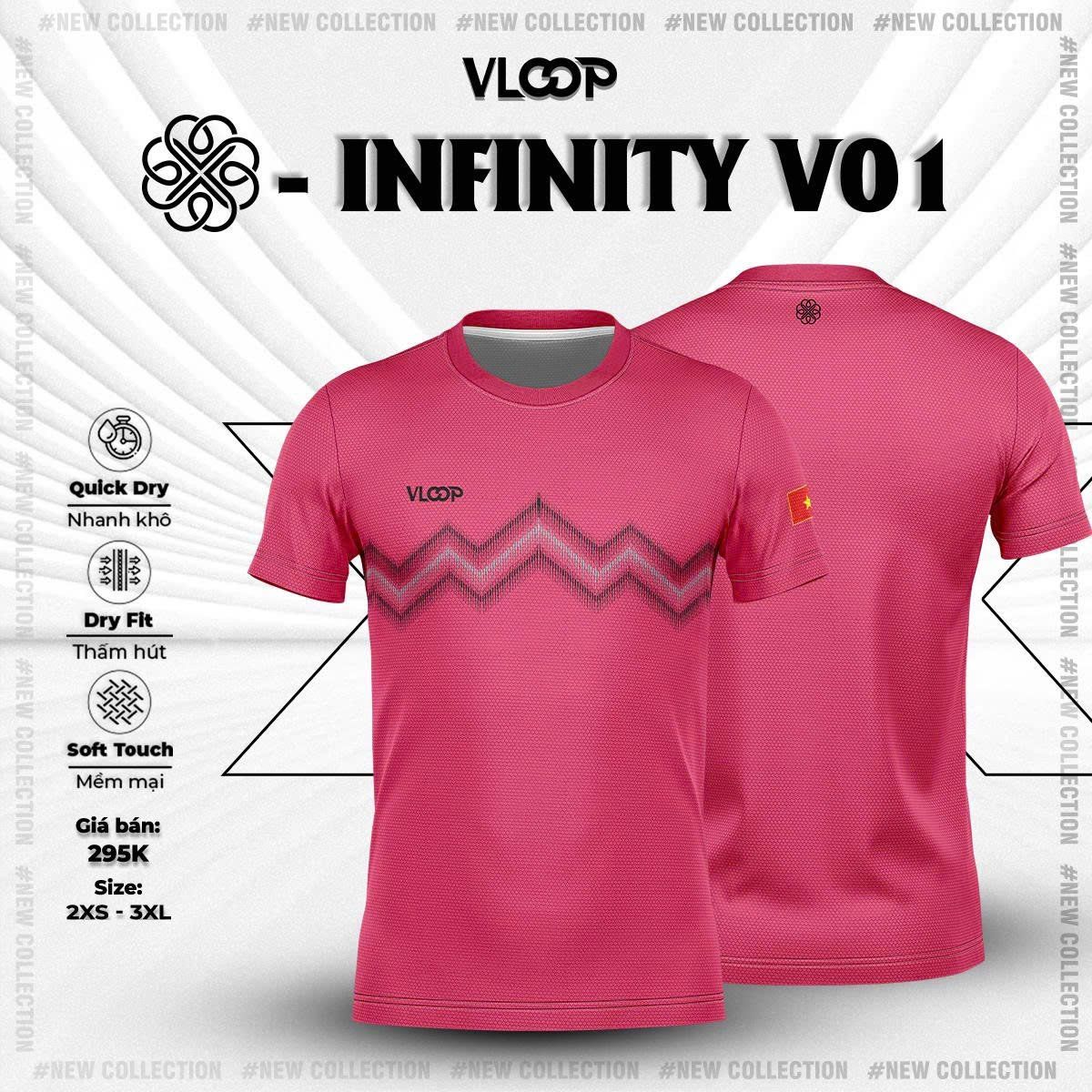  ÁO THỂ THAO CỔ TRÒN VLOOP - BỘ SƯU TẬP X INFINITY V01 - 2025 