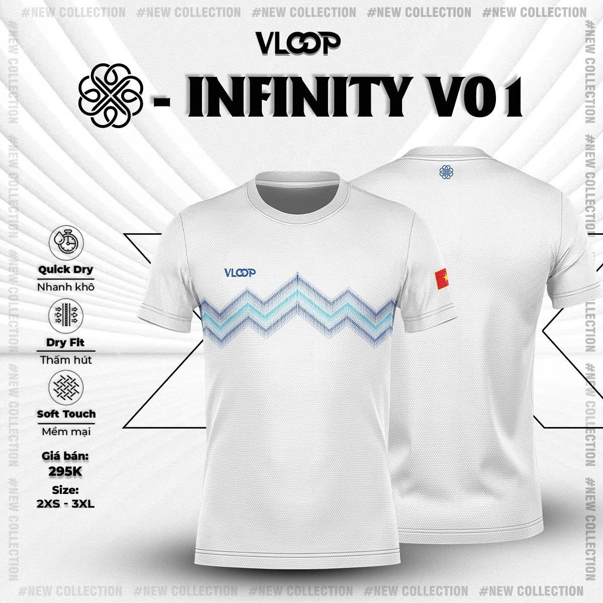  ÁO THỂ THAO CỔ TRÒN VLOOP - BỘ SƯU TẬP X INFINITY V01 - 2025 