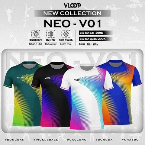 ÁO THỂ THAO CỔ TRÒN VLOOP - BỘ SƯU TẬP NEO - V01
