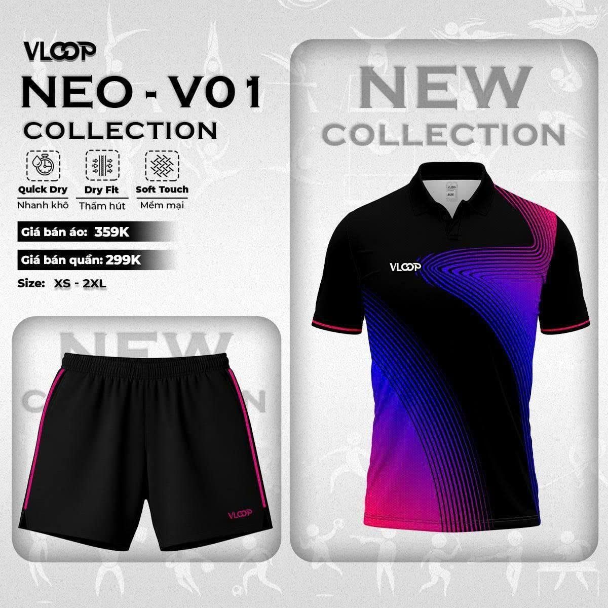  ÁO THỂ THAO CỔ POLO VLOOP - BỘ SƯU TẬP NEO - V01 