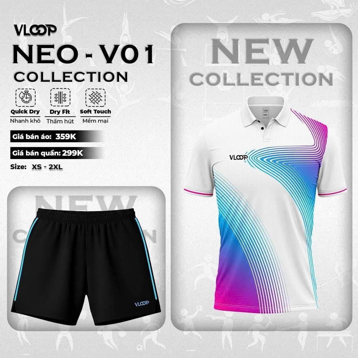  ÁO THỂ THAO CỔ POLO VLOOP - BỘ SƯU TẬP NEO - V01 
