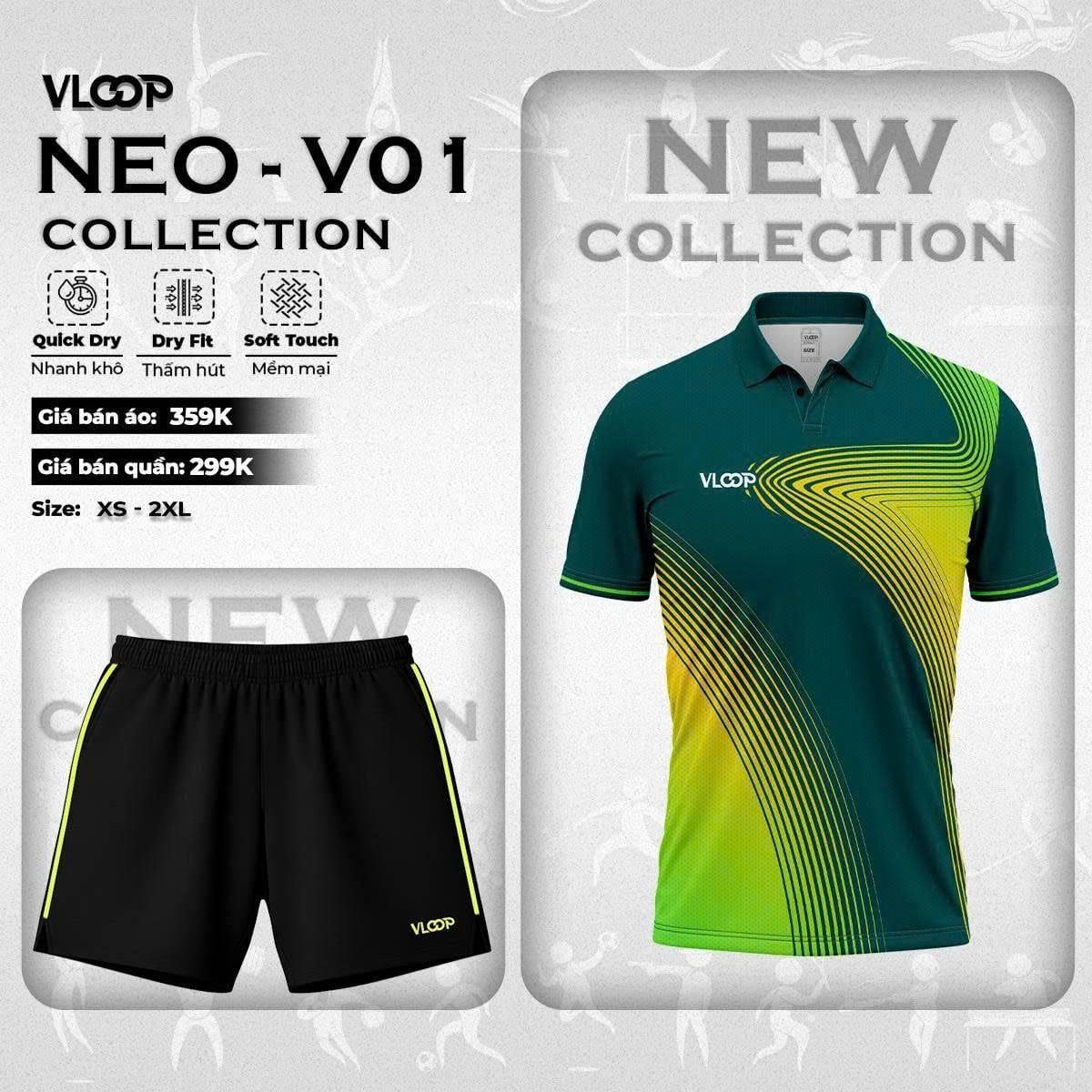  ÁO THỂ THAO CỔ POLO VLOOP - BỘ SƯU TẬP NEO - V01 