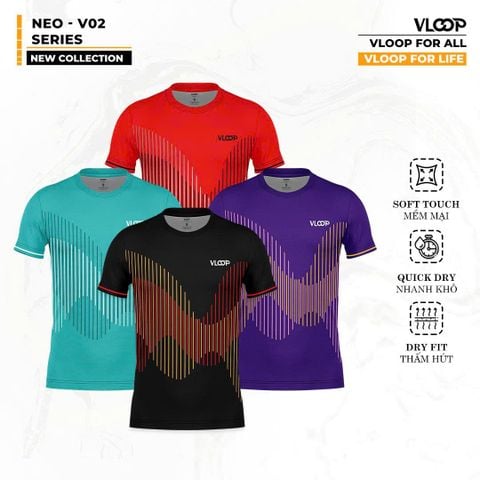 ÁO THỂ THAO PICKLEBALL VLOOP NEO-V02 CỔ TRÒN CHÍNH HÃNG