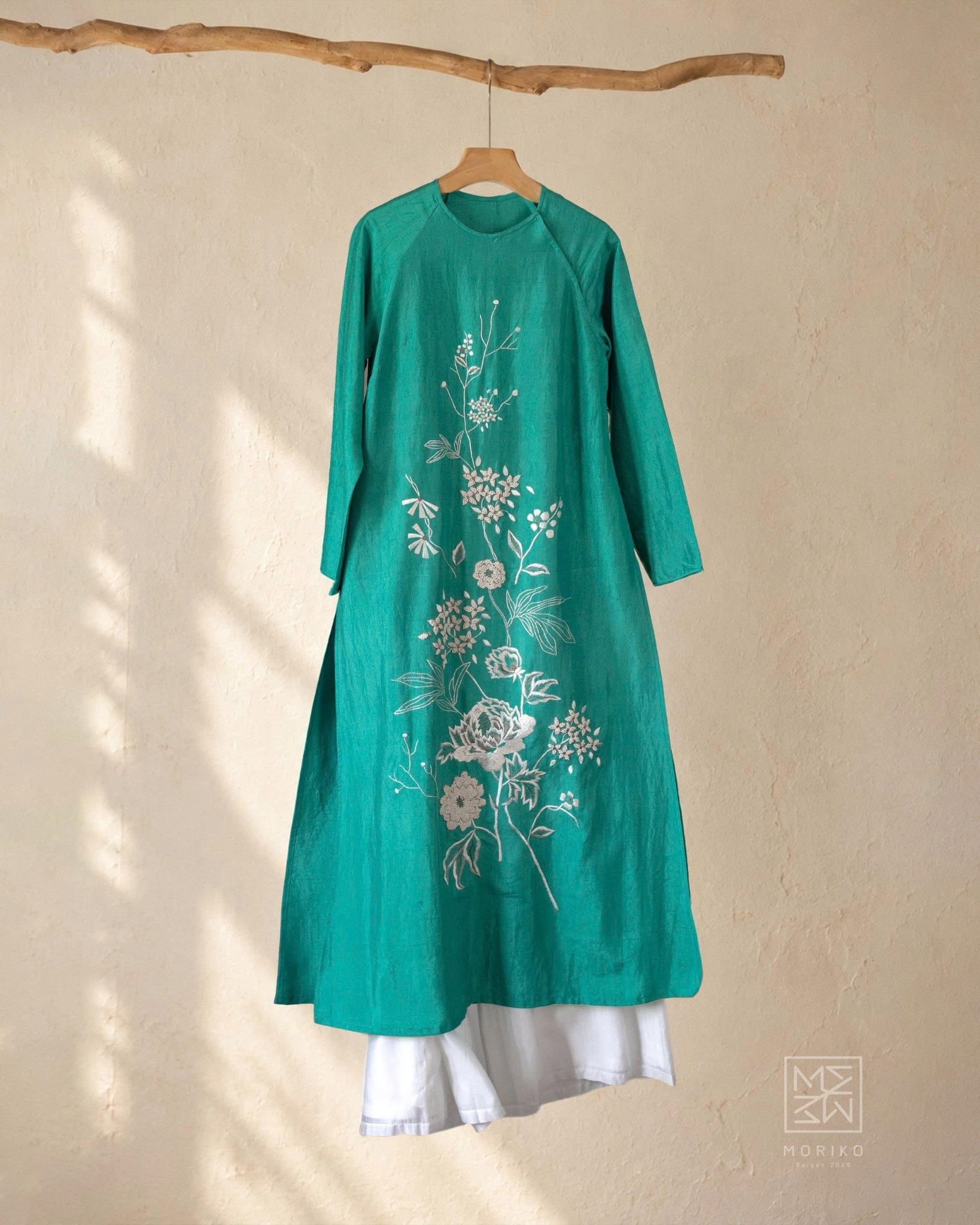  Áo dài Bách Hoa - tơ tằm 