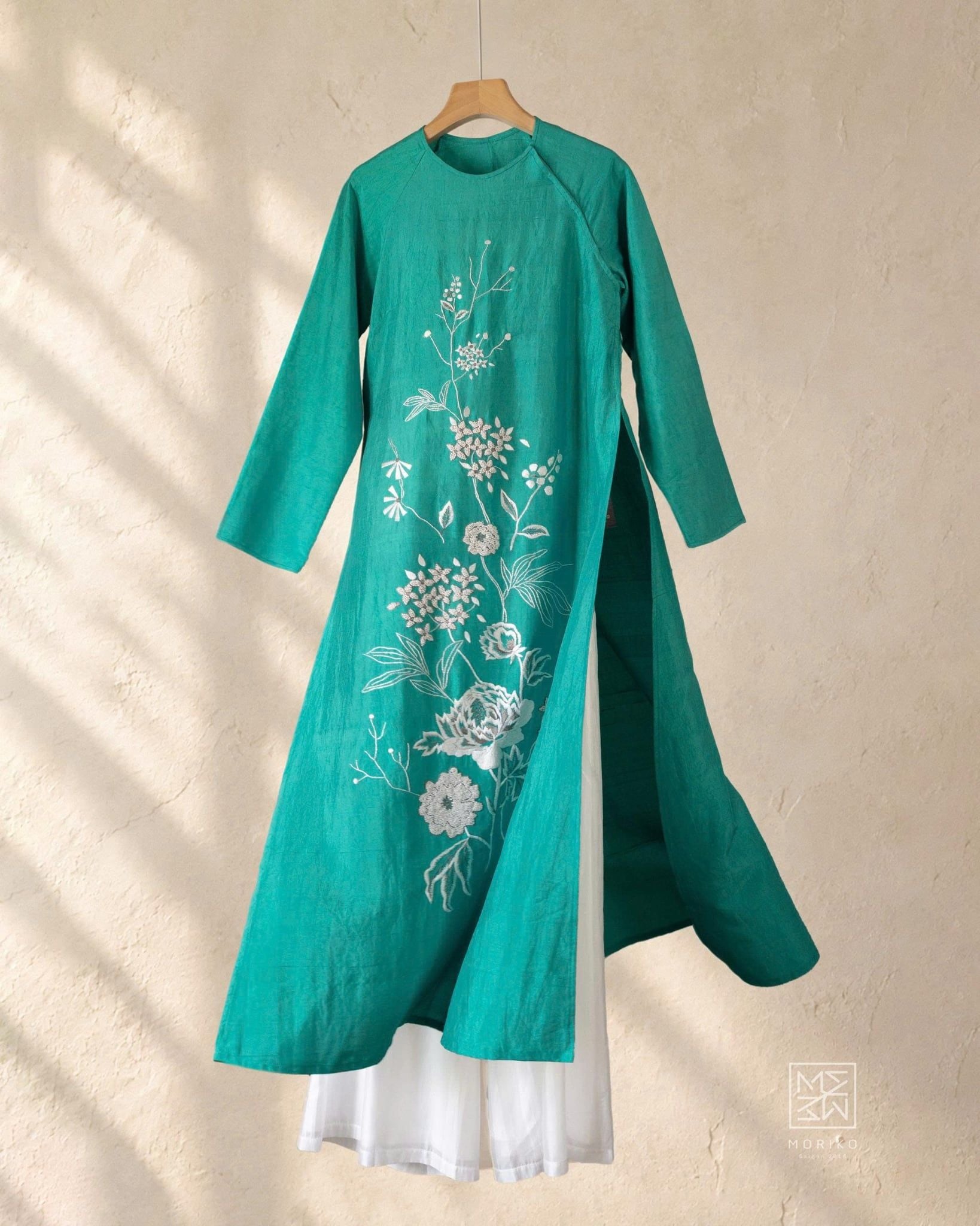  Áo dài Bách Hoa - tơ tằm 