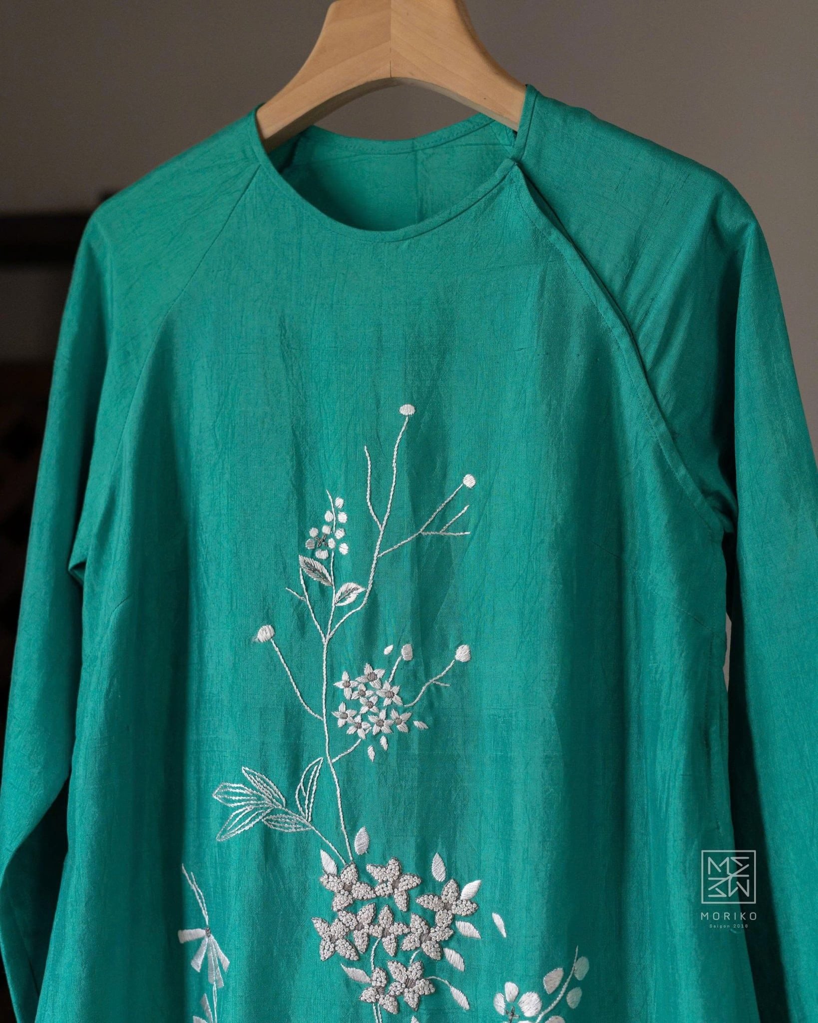  Áo dài Bách Hoa - tơ tằm 