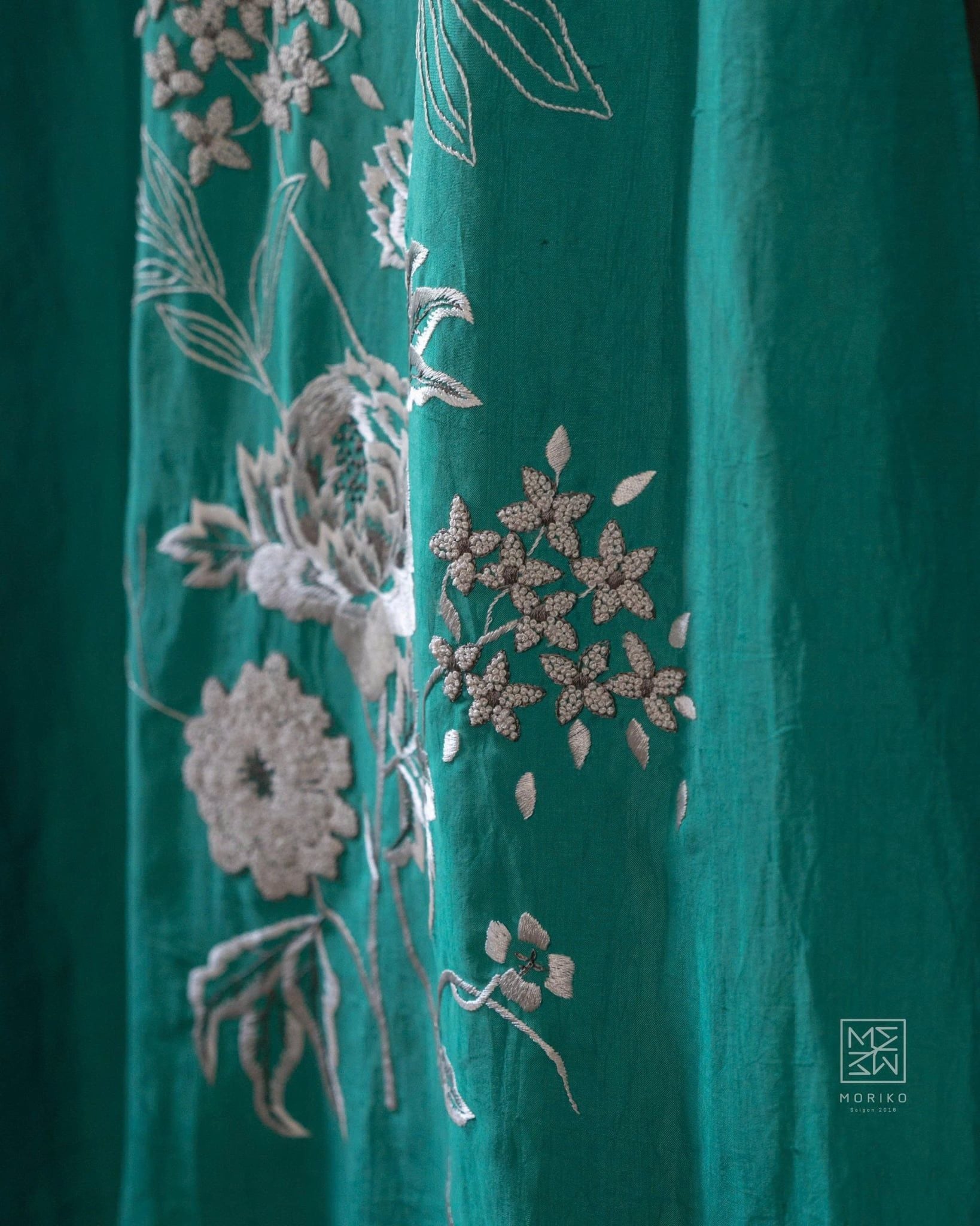  Áo dài Bách Hoa - tơ tằm 