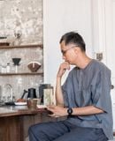  Áo nam cổ tròn tay ngắn - Xám 