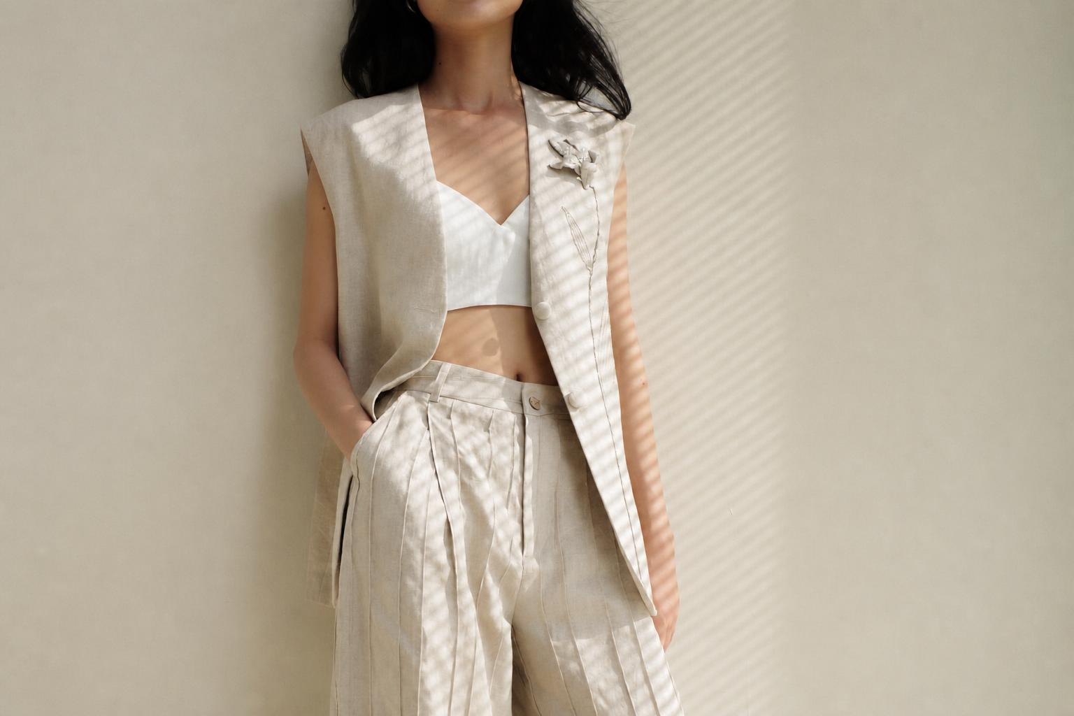  Quần dập pli thủ công 