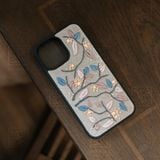  Case Iphone - Cành lá - Xám 