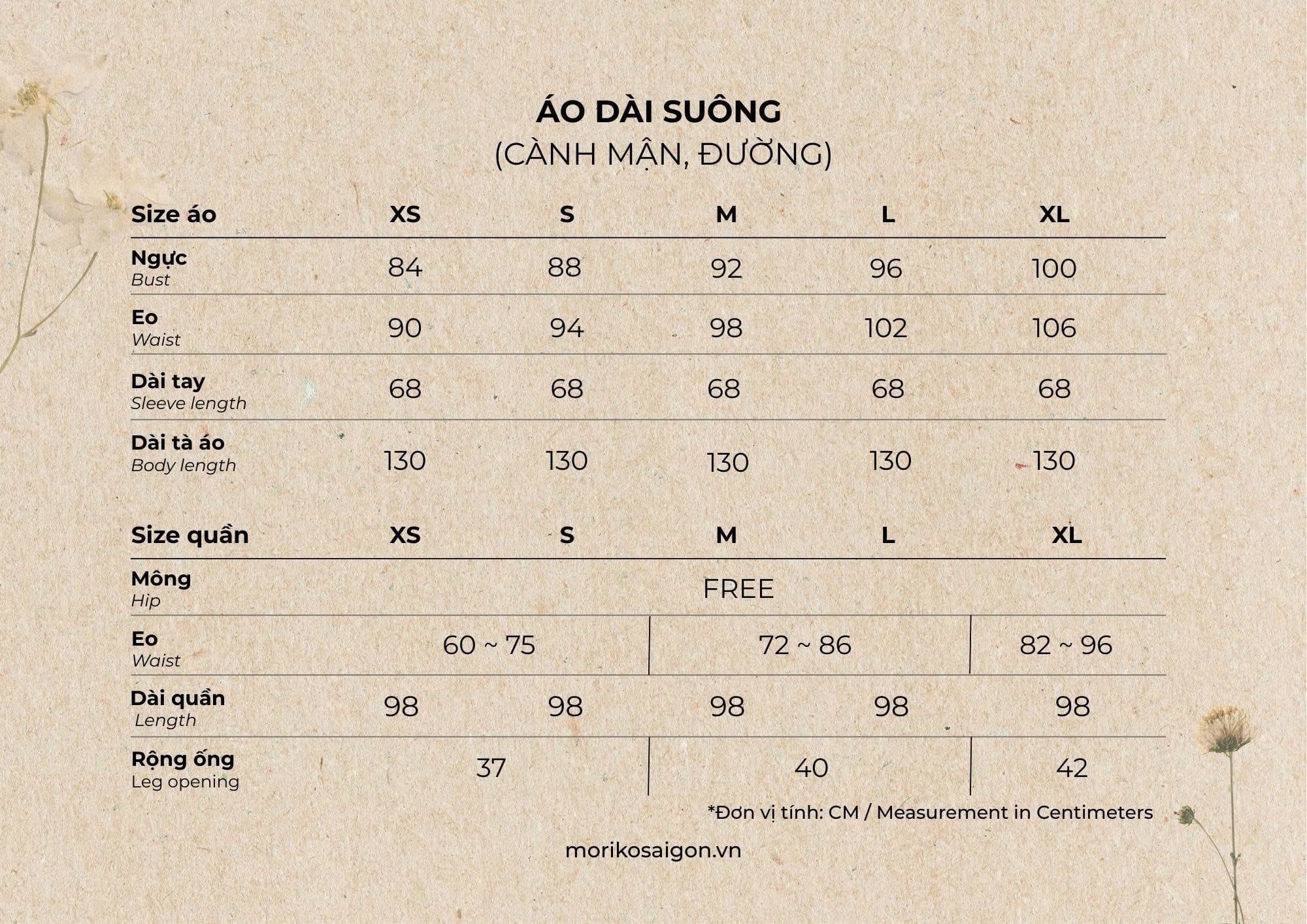  Áo dài suông thêu cành mận 