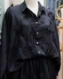  Áo sơ mi silk Cúc Tường 