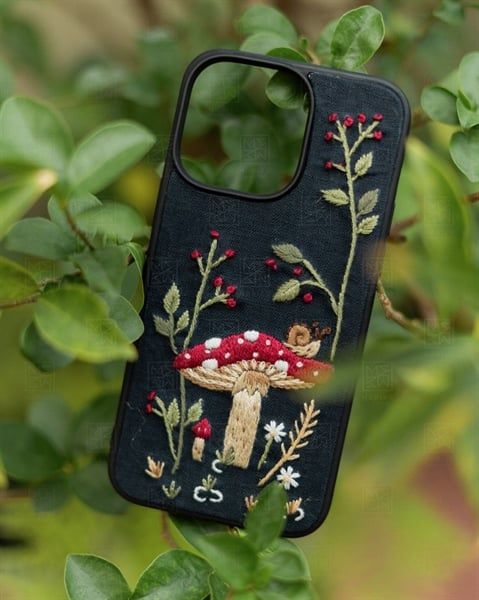  Case Iphone - Nấm - Đen 