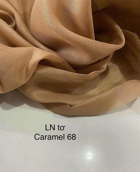  Linen tơ Nâu Caramel 68 - Gusa (288) 