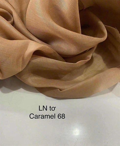  Linen tơ Nâu Caramel 68 - Gusa (288) 