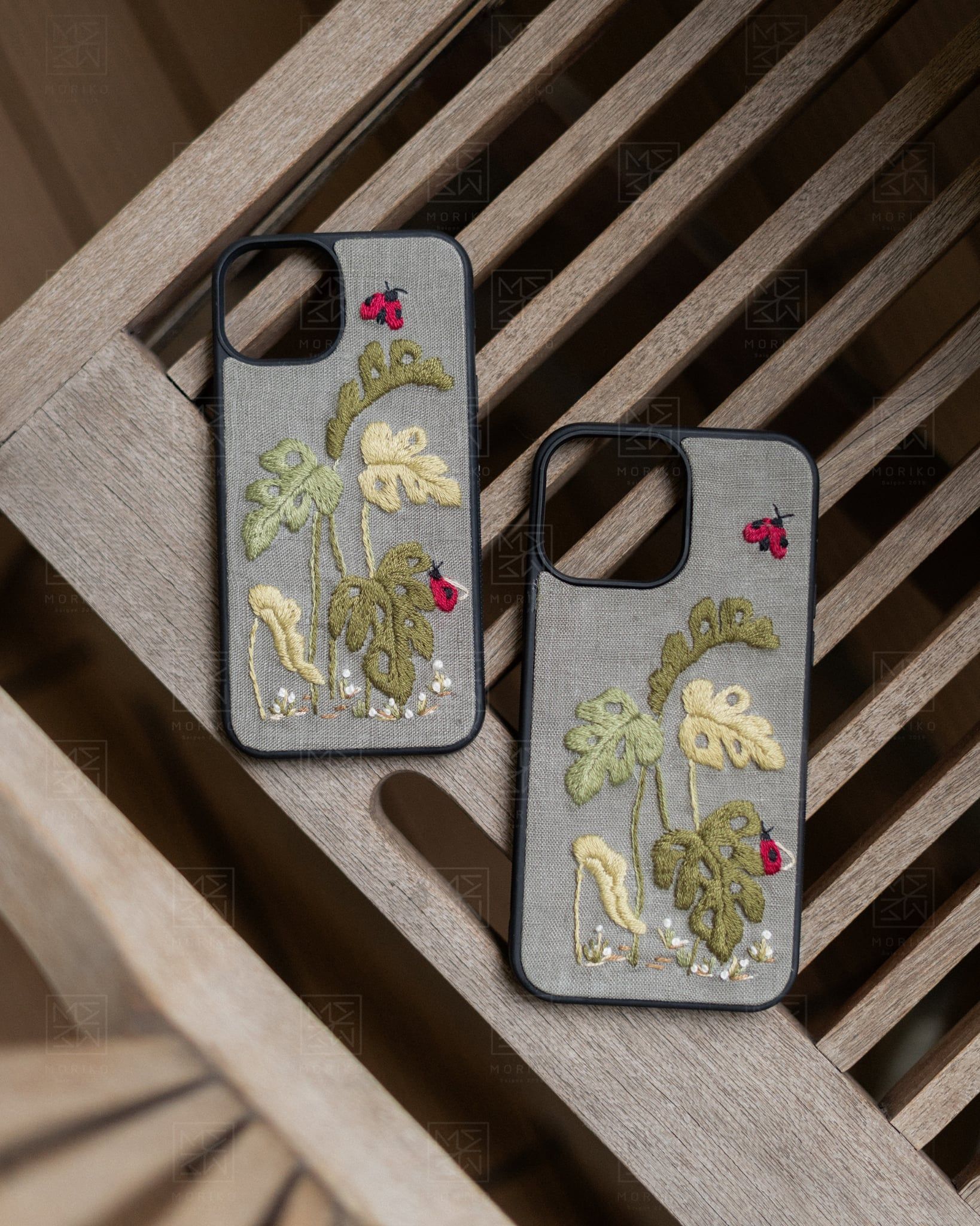  Case Iphone - Lá và Bọ - Xám 
