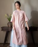  Áo dài Lollipop thêu hoa rơi (quần ống rộng) 