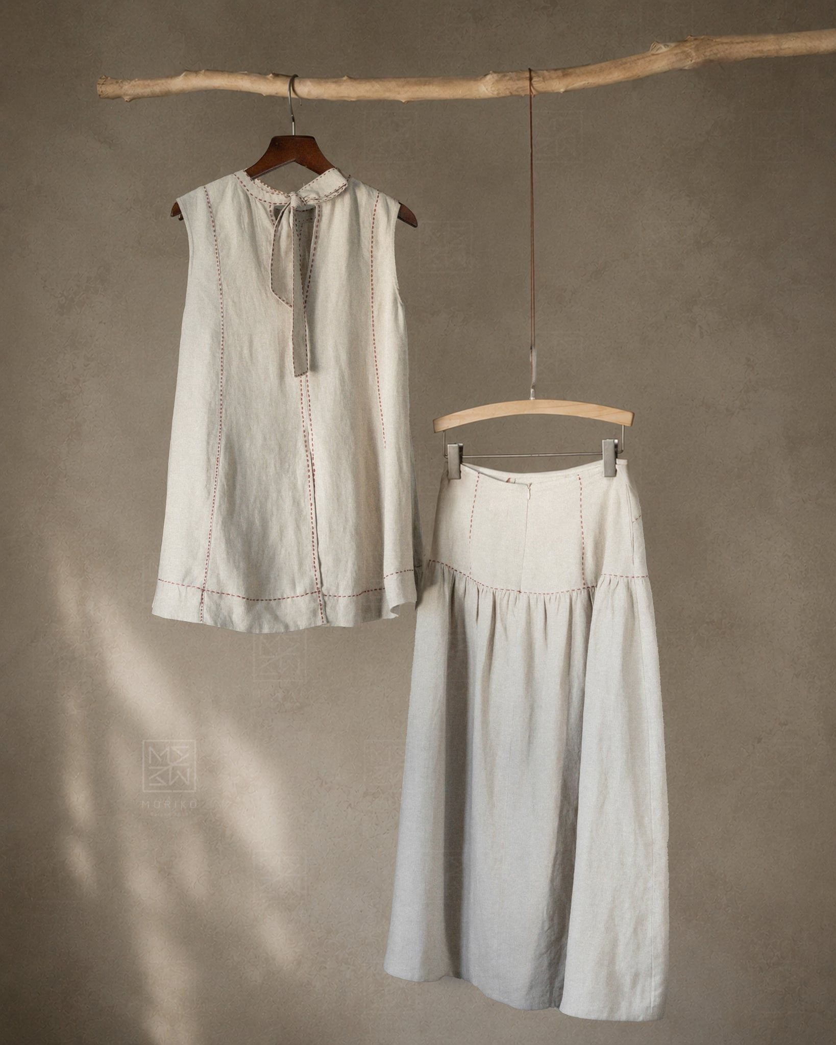  Chân váy thêu đột chỉ 