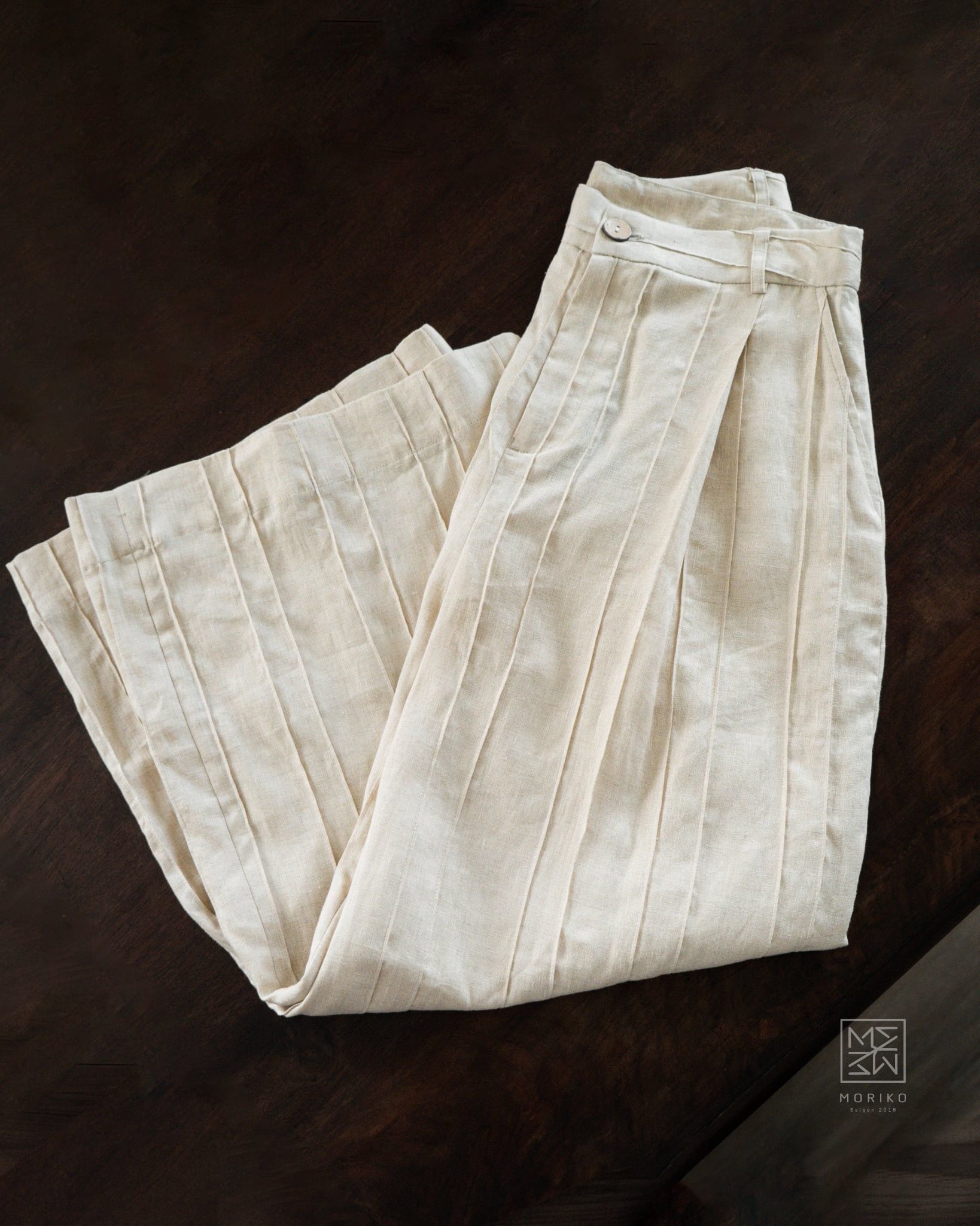  Quần dập pli thủ công 