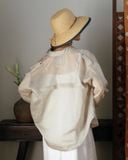  Áo sơ mi silk Cúc Tường 