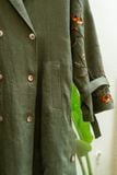  Trench Coat thêu vai 