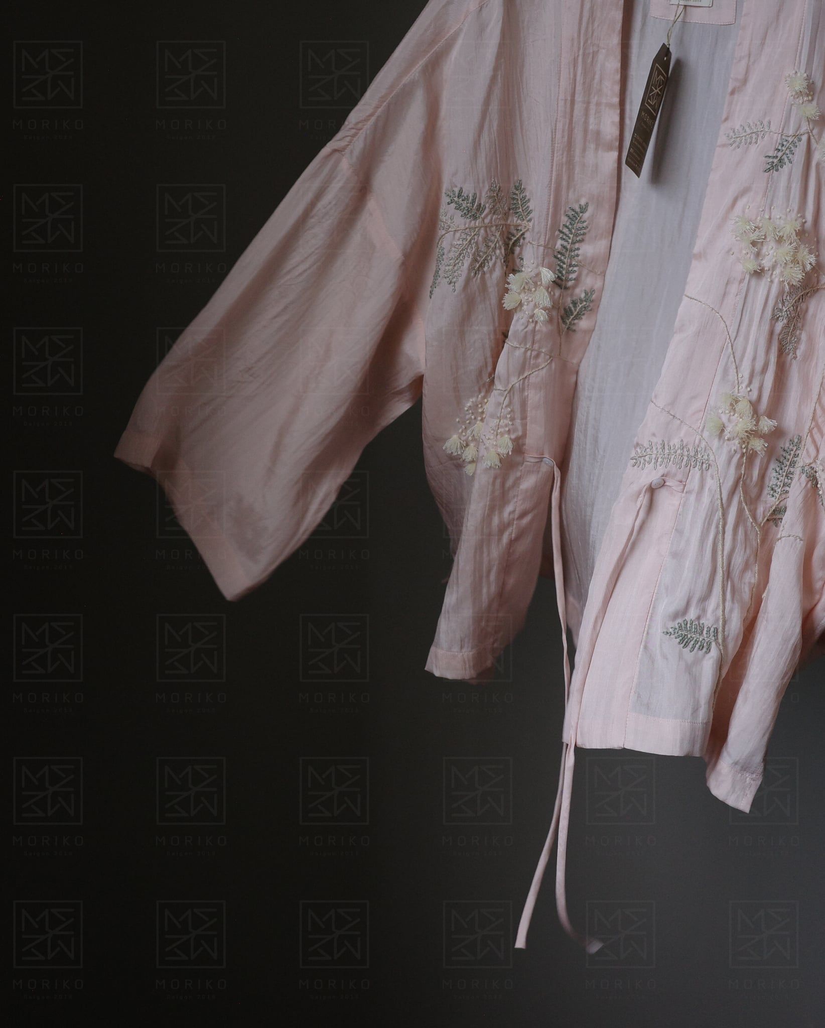  HAORI thêu Mimosa 