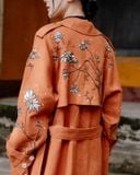  Trench Coat thêu vai 