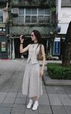  Chân váy dập pli thủ công 